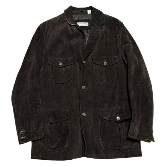 JOSEPH ABBOUD 100% Genuine LEATHER Luxury Designer Business Casual Coat Medium - Picture 1 of 6